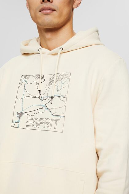 Made of recycled material: sweatshirt hoodie with print