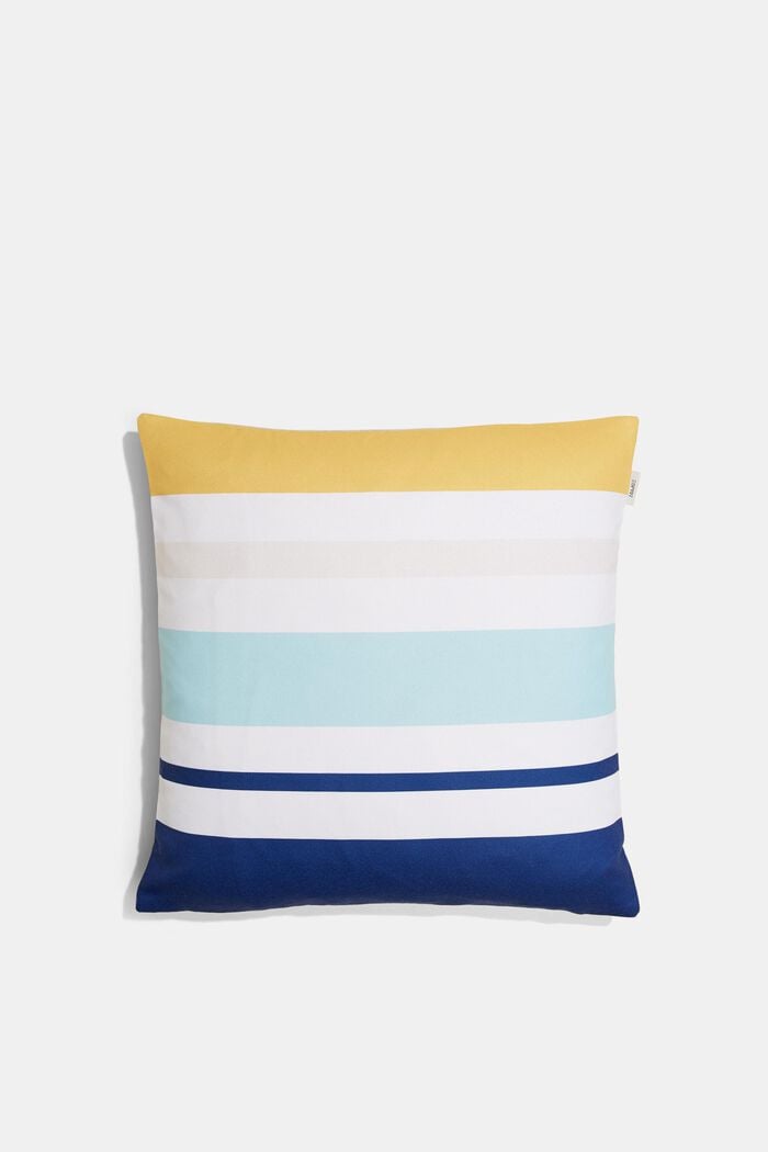 Cushion cover with colourful stripes, BLUE, detail image number 0
