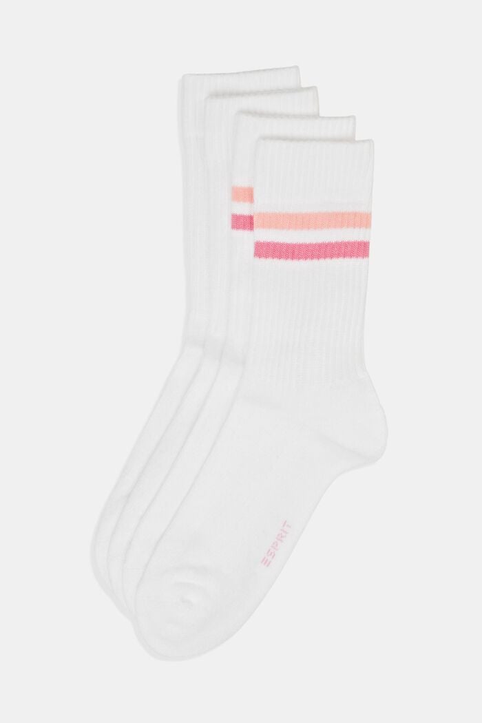 2-pack of athletic socks, organic cotton, WOOLWHITE, detail image number 0
