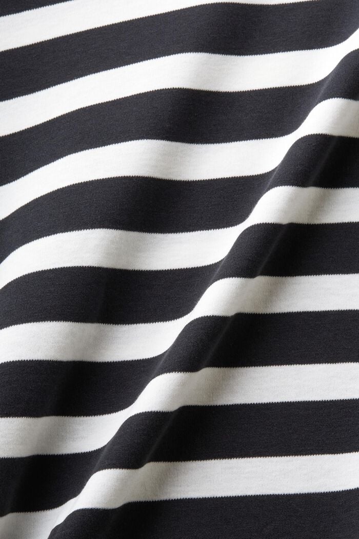 Striped Crewneck T-Shirt, BLACK, detail image number 5