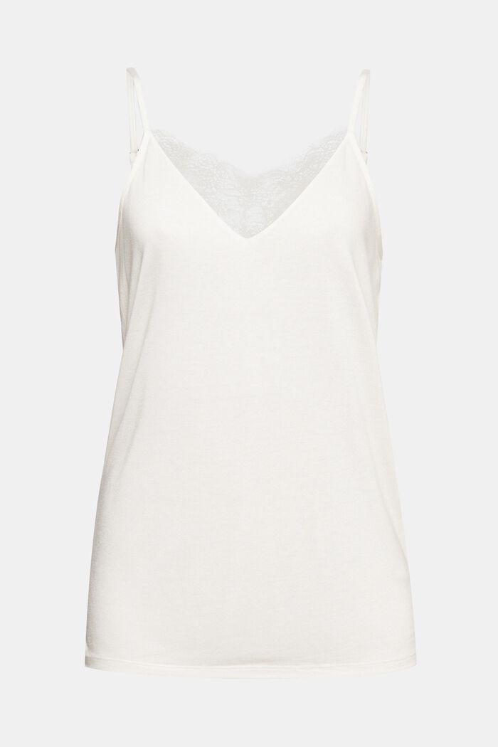 ESPRIT - Top with lace, LENZING™ ECOVERO™ at our online shop