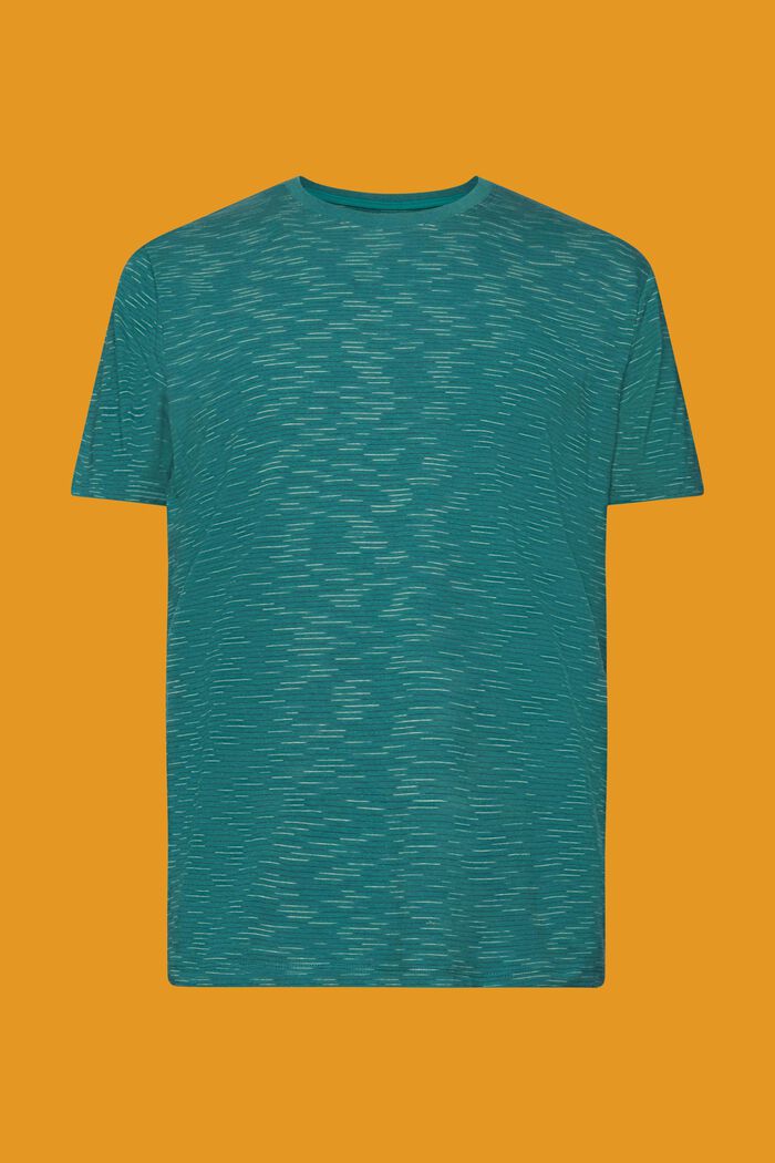 Fine stripe t-shirt, EMERALD GREEN, detail image number 6