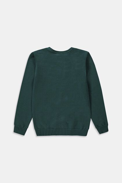 Knitted jumper with pocket