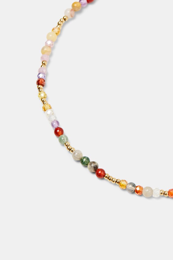 Colorful Beaded Anklet, GOLD, detail image number 1