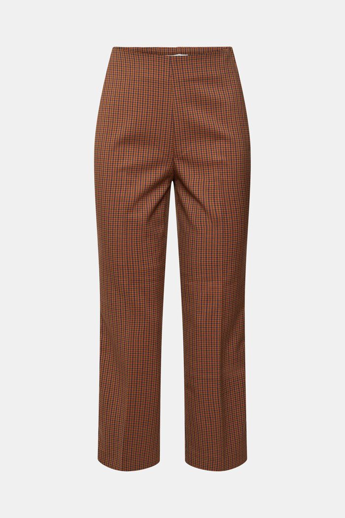 Checked kick flare trousers
