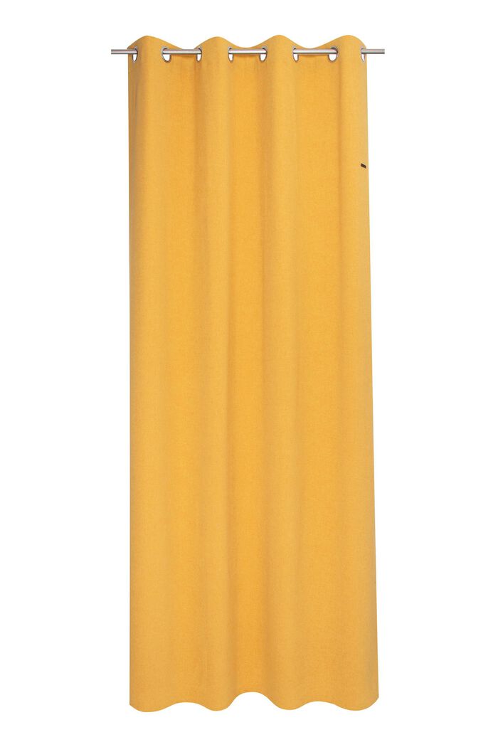 Curtains with rings, MUSTARD, detail image number 0