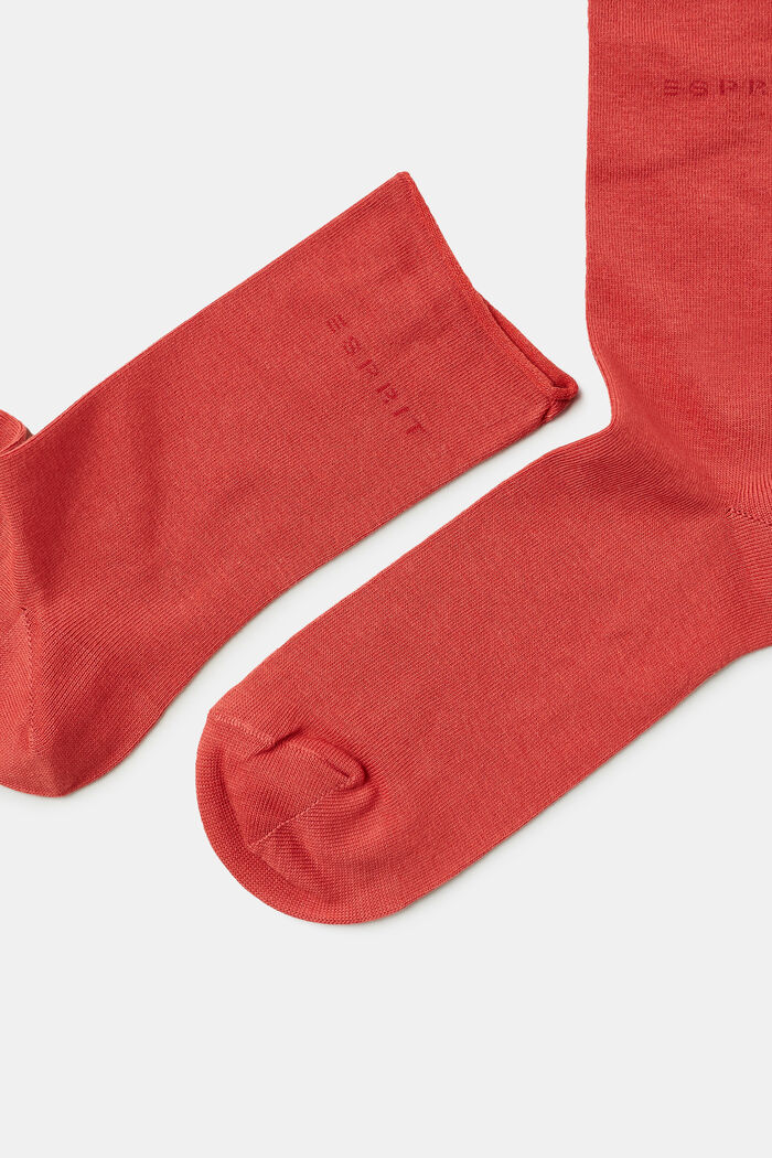 2-Pack Chunky Knit Socks, ORANGE RED, detail image number 1