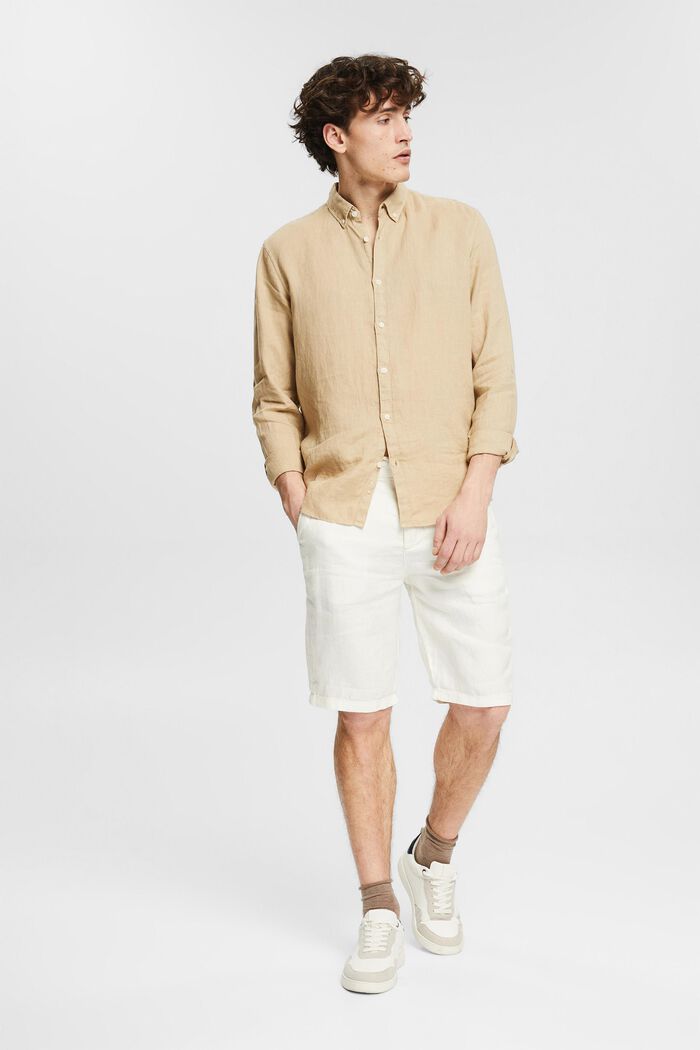 100% linen shorts