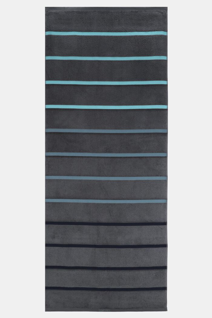 Relax sauna towel with stripes, ANTHRACITE, detail image number 0