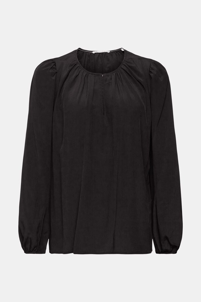 Keyhole neck blouse, LENZING™ ECOVERO™