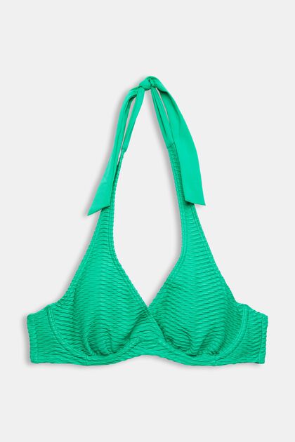 Recycled: textured underwired bikini top