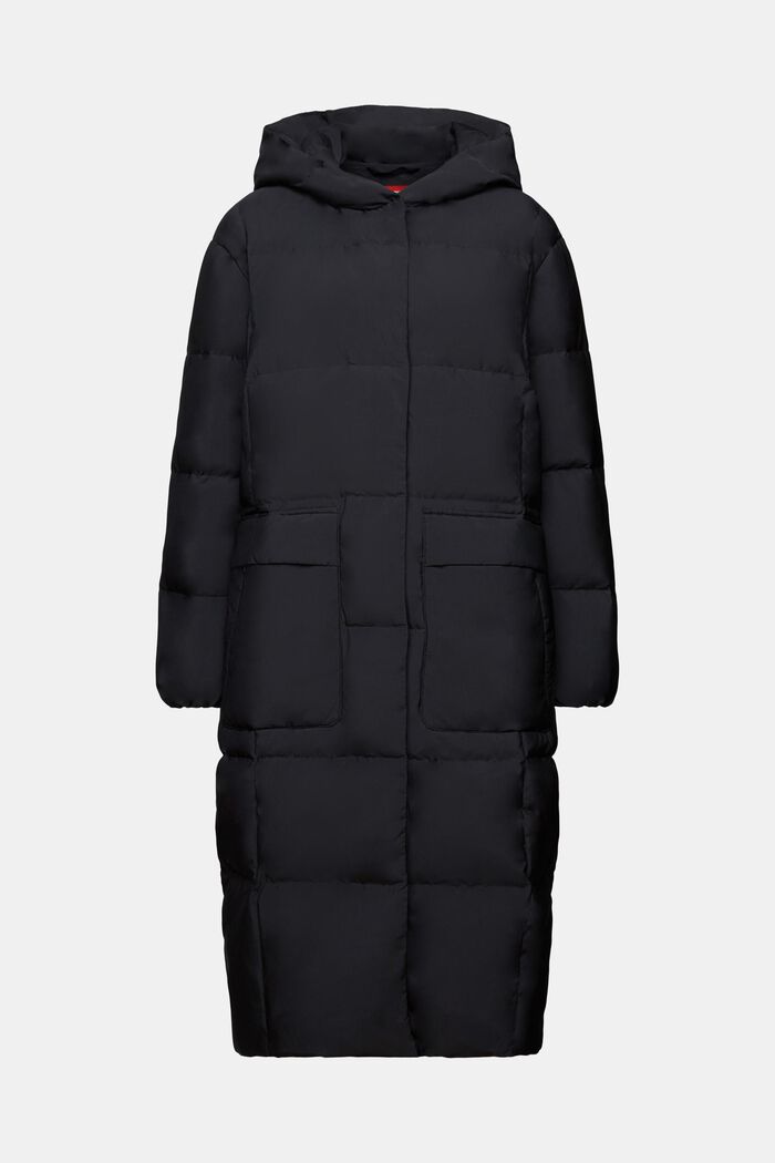 Hooded Puffer Coat, BLACK, detail image number 7