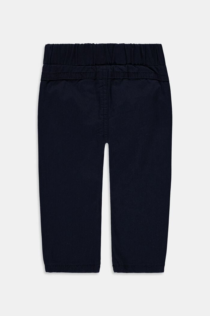 Stretch cotton trousers with an elasticated waistband
