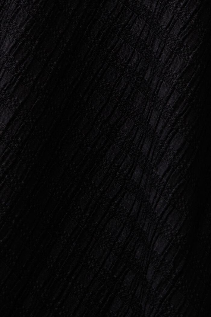 Crinkled Midi Skirt, BLACK, detail image number 5