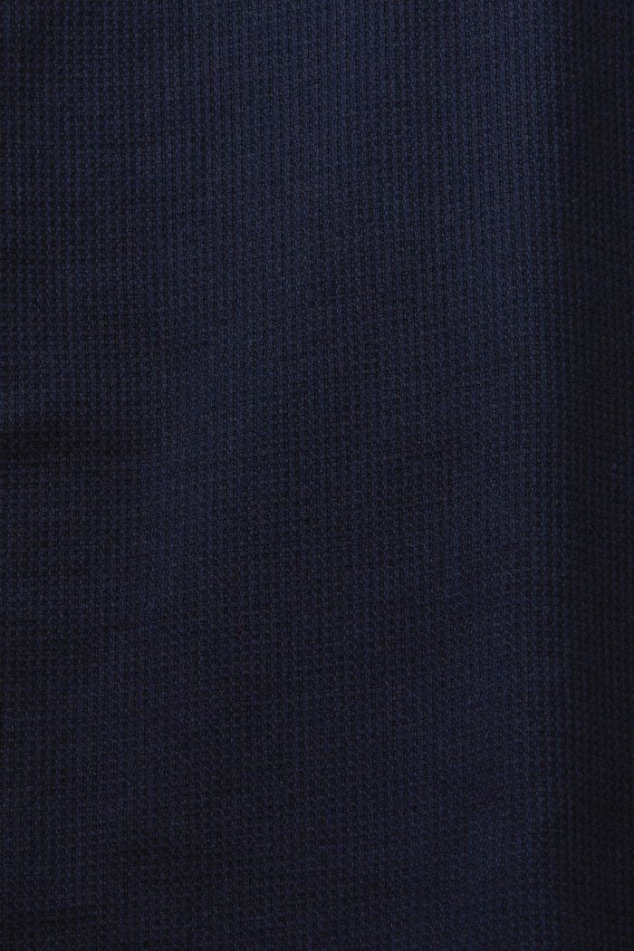 Textured slim fit shirt, 100% cotton, NAVY, detail image number 4
