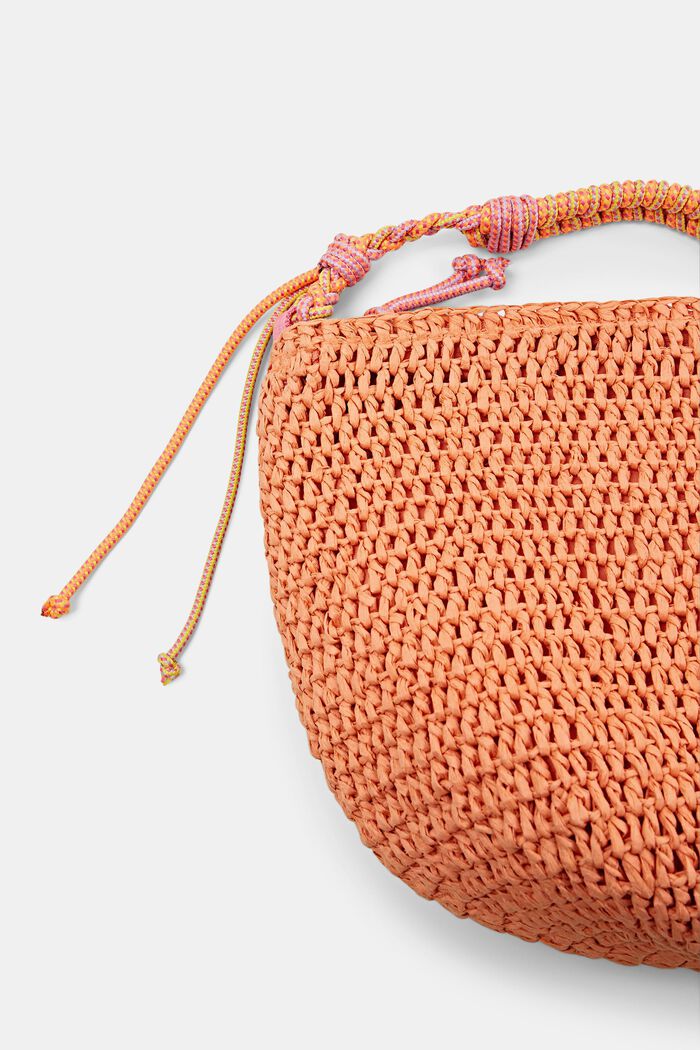 Crochet Hobo Bag, ORANGE, detail image number 1
