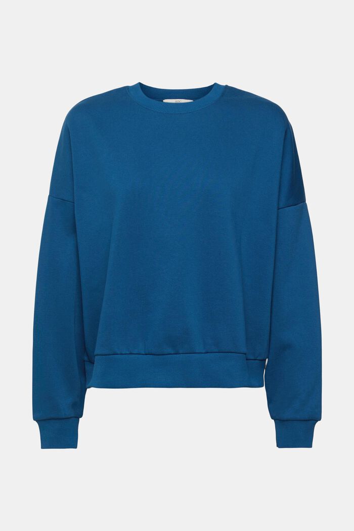 Sweatshirt with button placket at the back, PETROL BLUE, detail image number 2