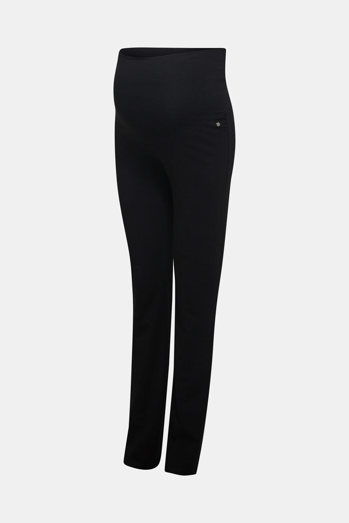 Jersey trousers with an over-bump waistband, BLACK, detail image number 1