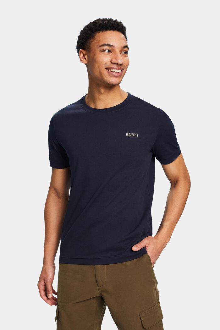 Logo Cotton Jersey T-Shirt, NAVY, detail image number 4