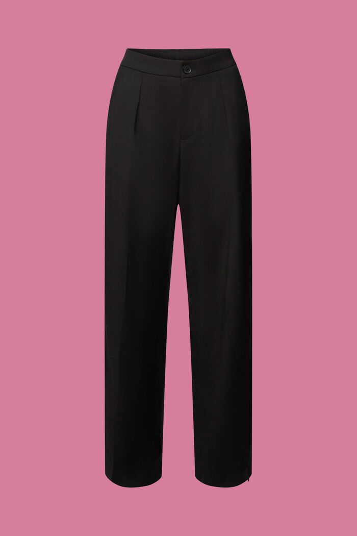 Split hem trousers with zip, BLACK, detail image number 6
