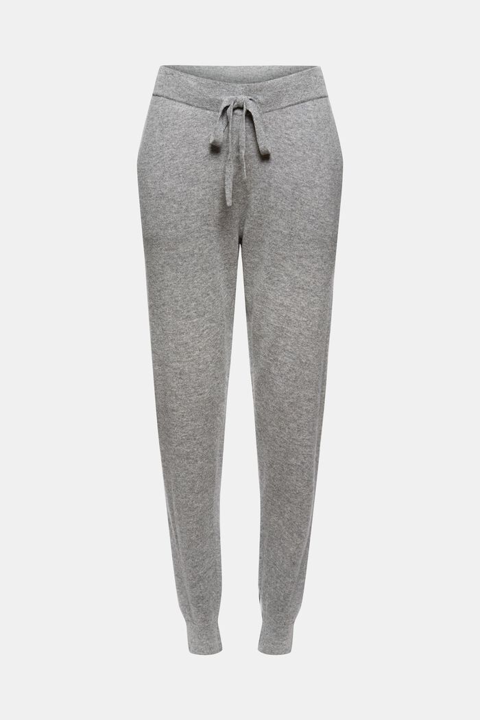 Cashmere blend: knitted tracksuit bottoms