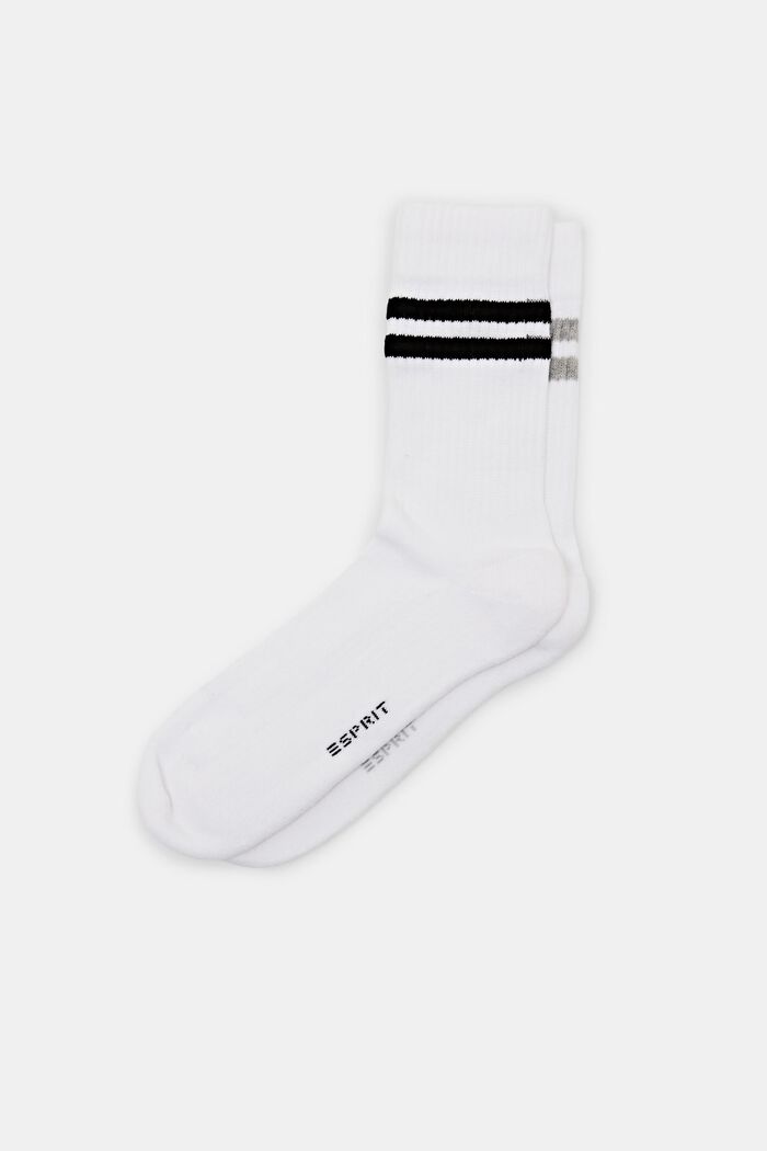 2-Pack Tennis Striped Socks, CREME, detail image number 0