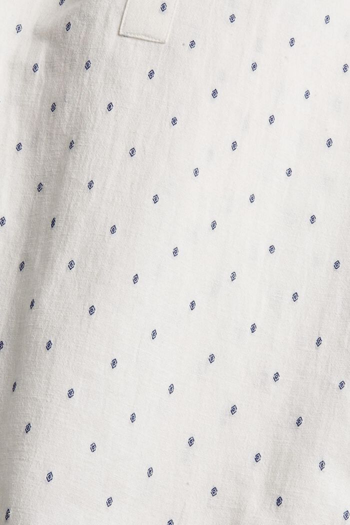 Patterned blouse with a cup-shaped neckline, OFF WHITE, detail image number 4