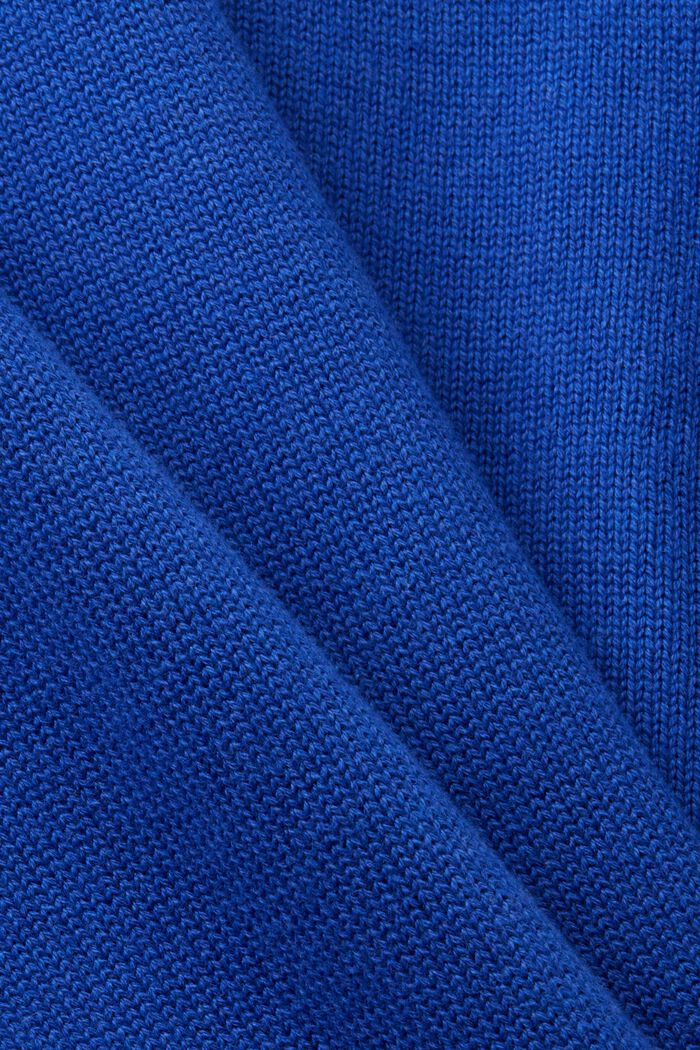 Cotton Crewneck Sweater, BRIGHT BLUE, detail image number 5