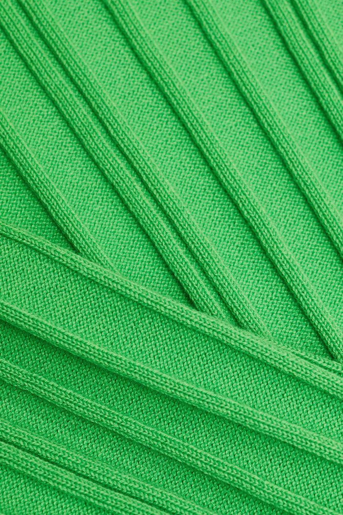 Short-sleeved ribbed sweater, GREEN, detail image number 5
