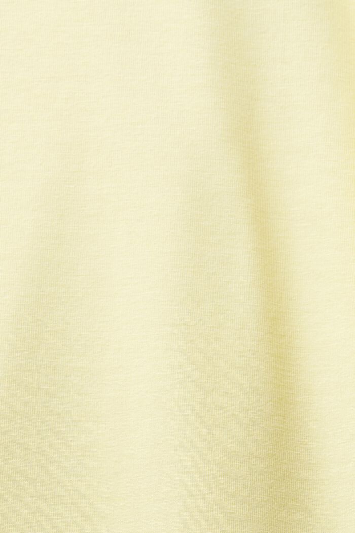 Mock Neck Jersey T-Shirt, LIME YELLOW, detail image number 5