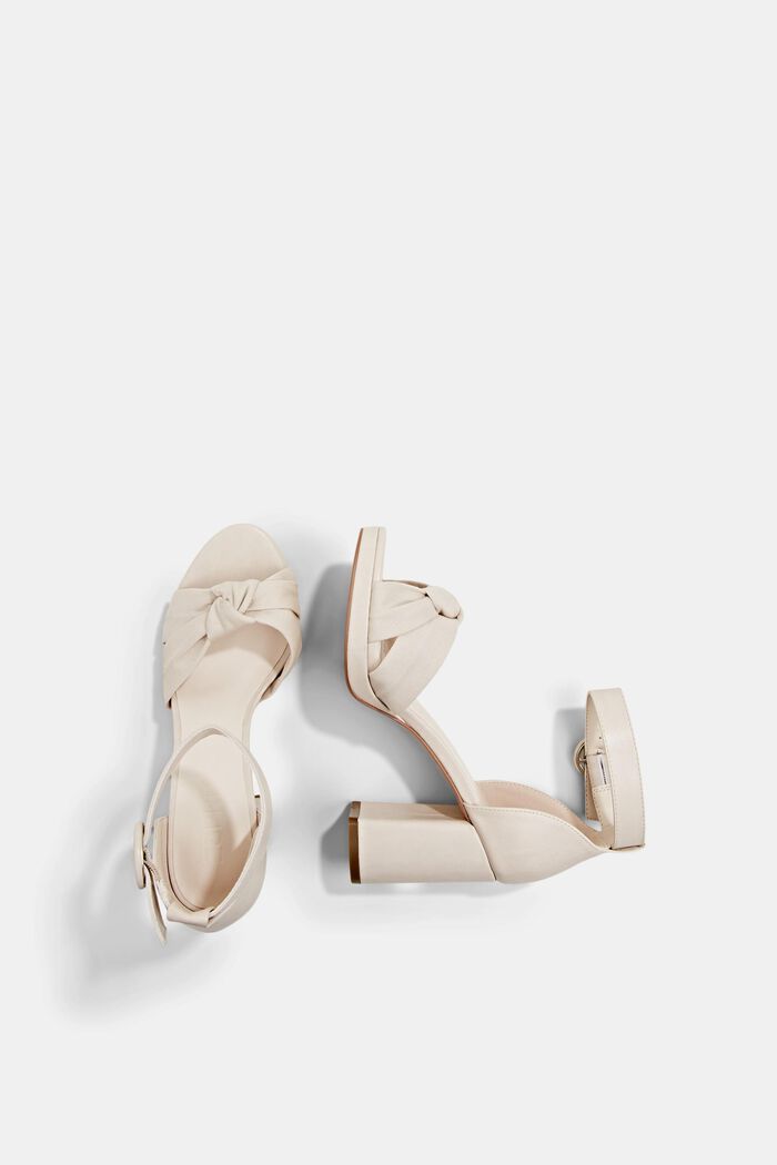 Sandal with block heel, OFF WHITE, detail image number 1
