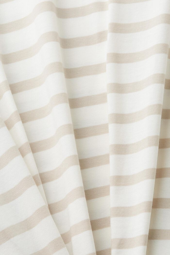 Striped sustainable cotton t-shirt, LIGHT TAUPE, detail image number 5