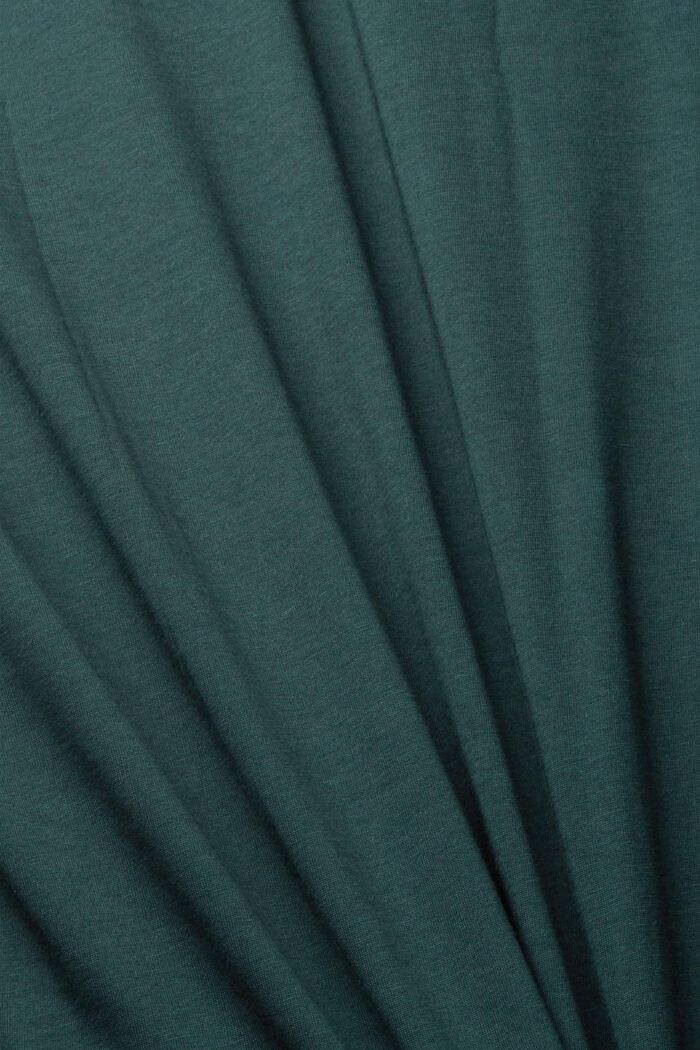 V-neck t-shirt of sustainable cotton, TEAL BLUE, detail image number 1
