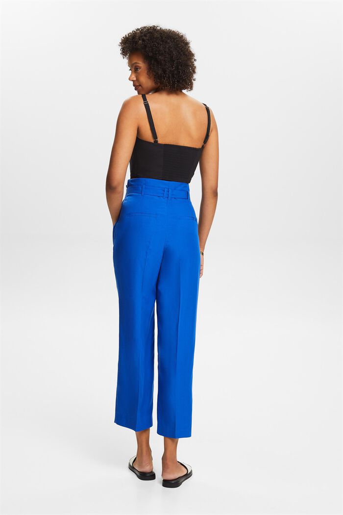 Mix and Match Cropped High-Rise Culotte Pants, BRIGHT BLUE, detail image number 2