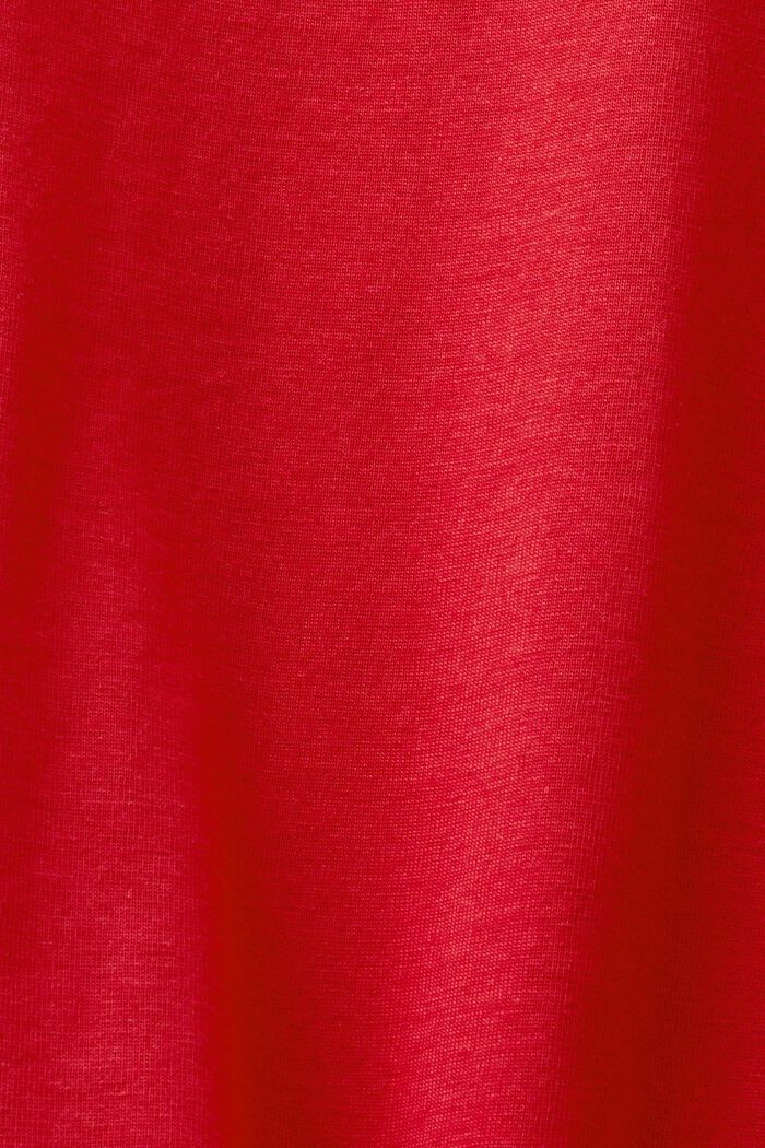 Round Neck Top, DARK RED, detail image number 6