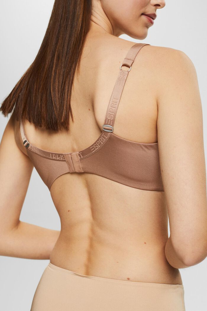 Padded underwire bra for larger cup sizes made of recycled material, SKIN BEIGE, detail image number 3