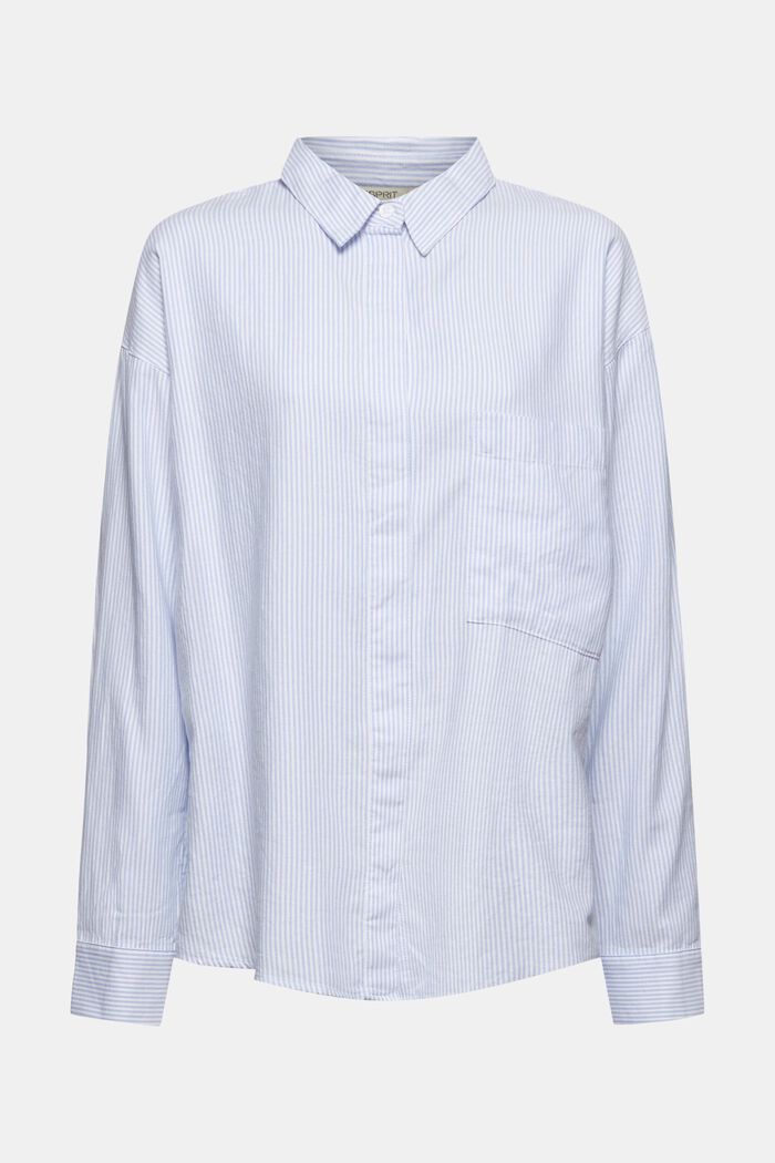 Shirt blouse in 100% organic cotton, PASTEL BLUE, detail image number 0