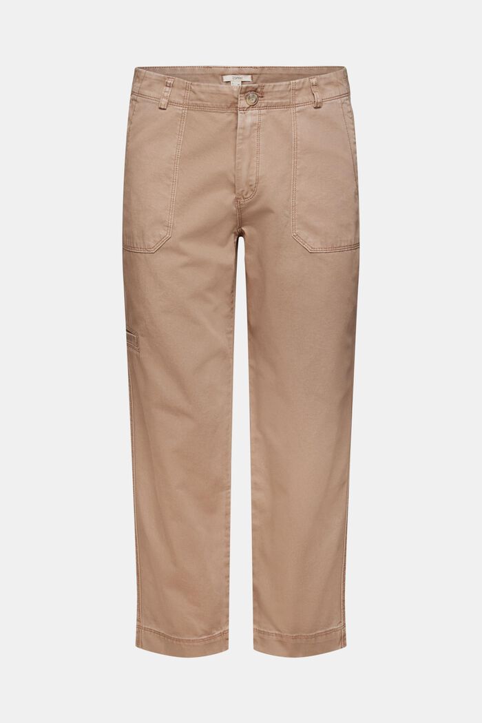 Capri trousers in pima cotton, TAUPE, detail image number 6