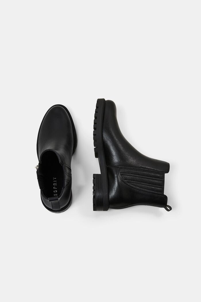 Vegan: faux leather ankle boots, BLACK, detail image number 5