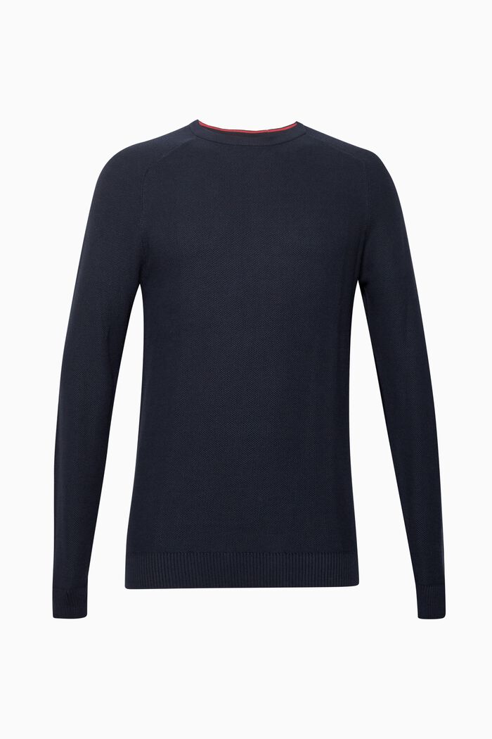 Piqué jumper, 100% cotton, NAVY, detail image number 0