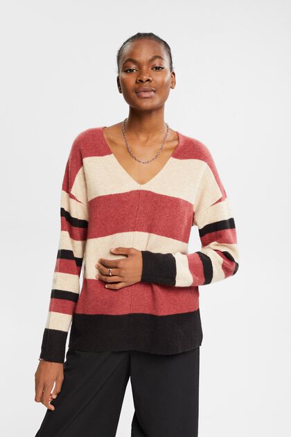 Wool blend jumper, TERRACOTTA COLORWAY, overview