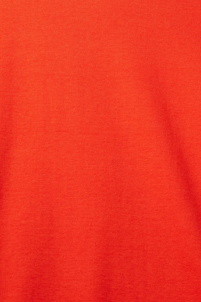 Long sleeve top, RED, detail image number 1