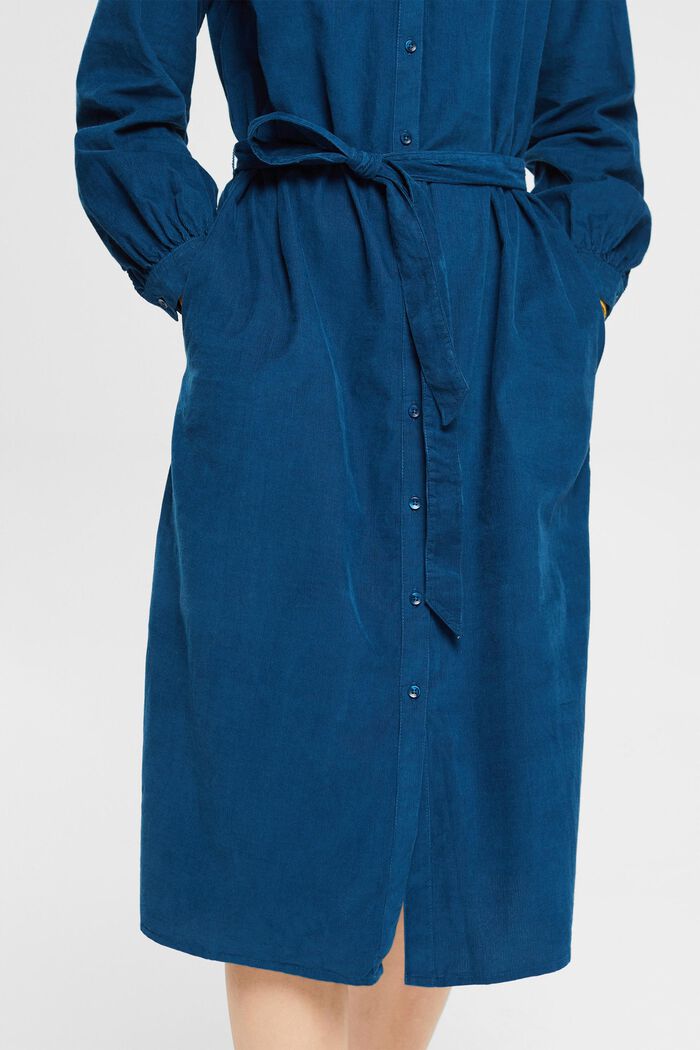 Corduroy midi dress, PETROL BLUE, detail image number 2
