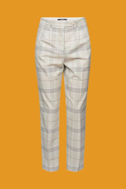 Chequered cropped trousers