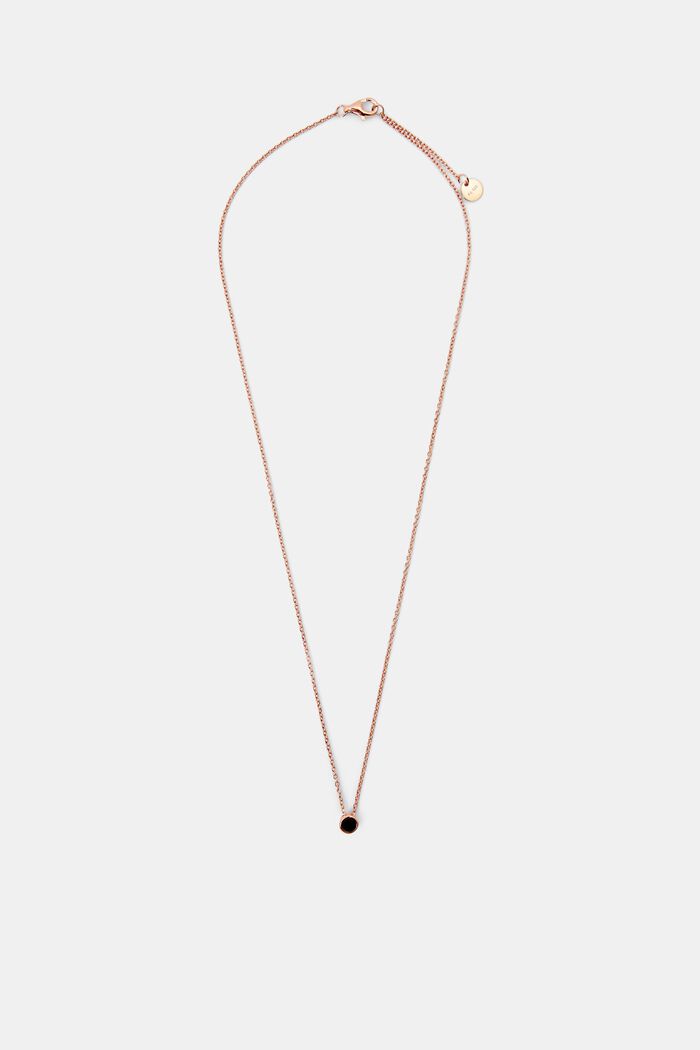 Sterling silver necklace with a gemstone, ROSEGOLD, detail image number 0