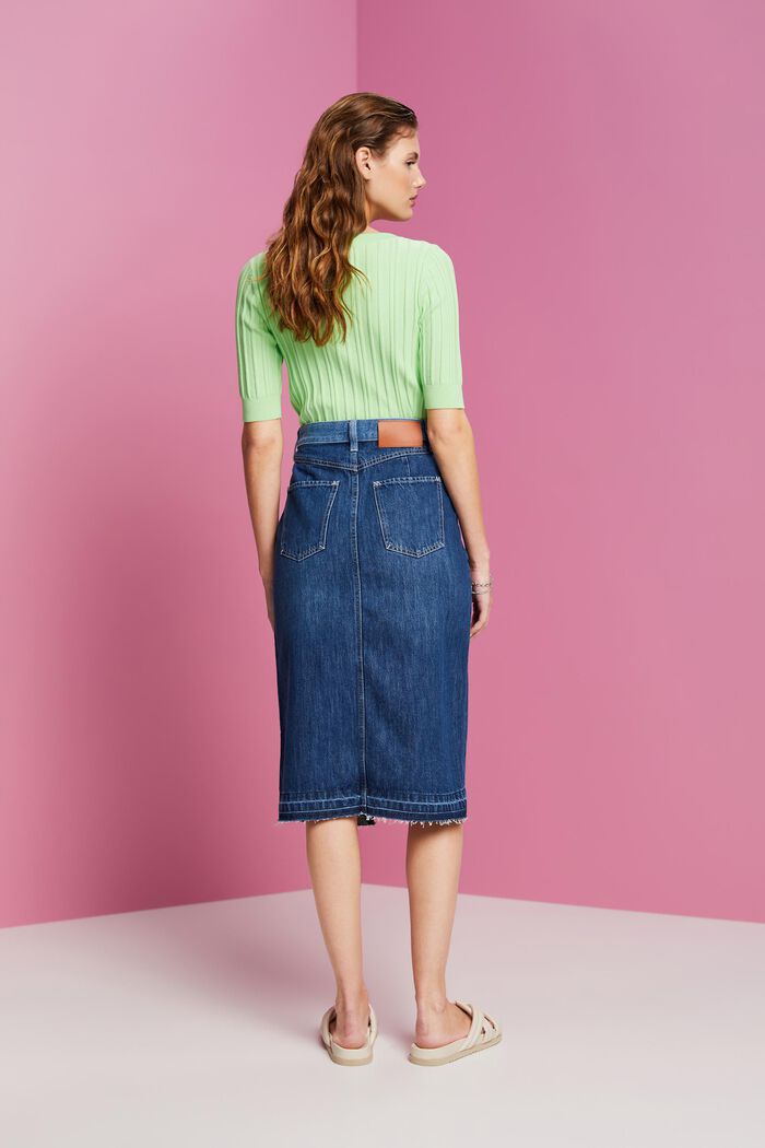 ESPRIT - Midi skirt with an asymmetric waistband at our online shop