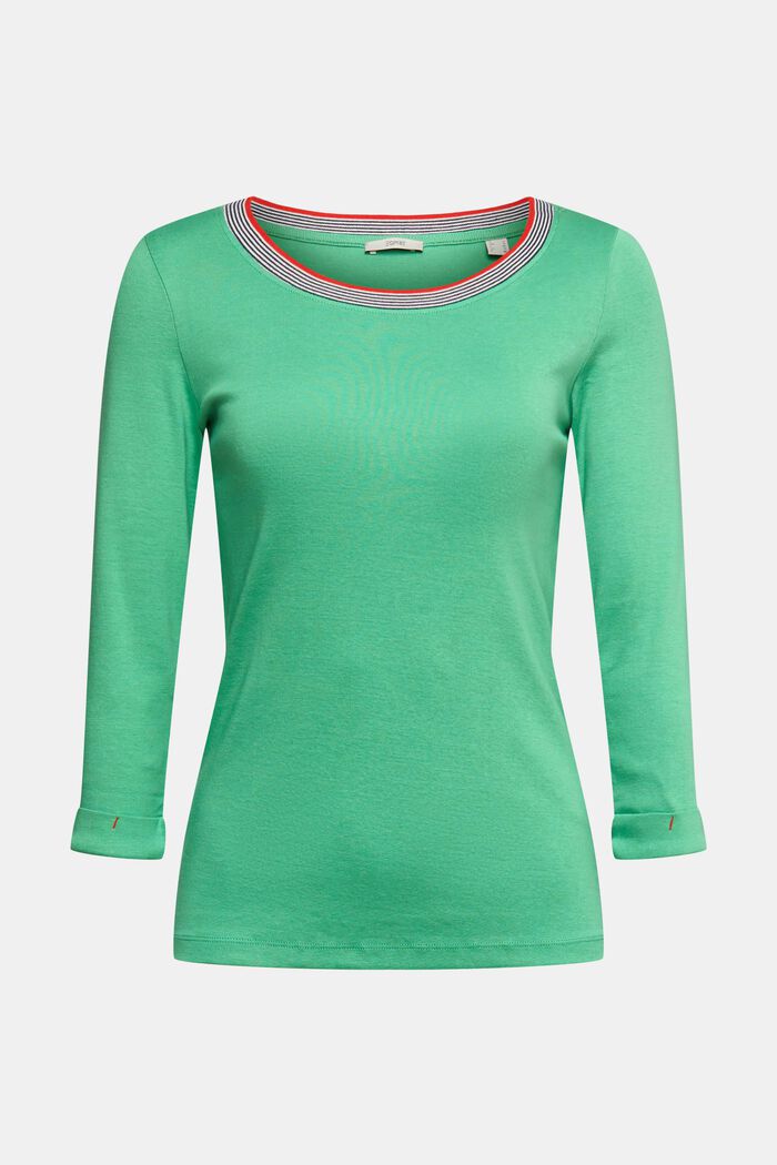 Top with 3/4-length sleeves, GREEN, detail image number 2