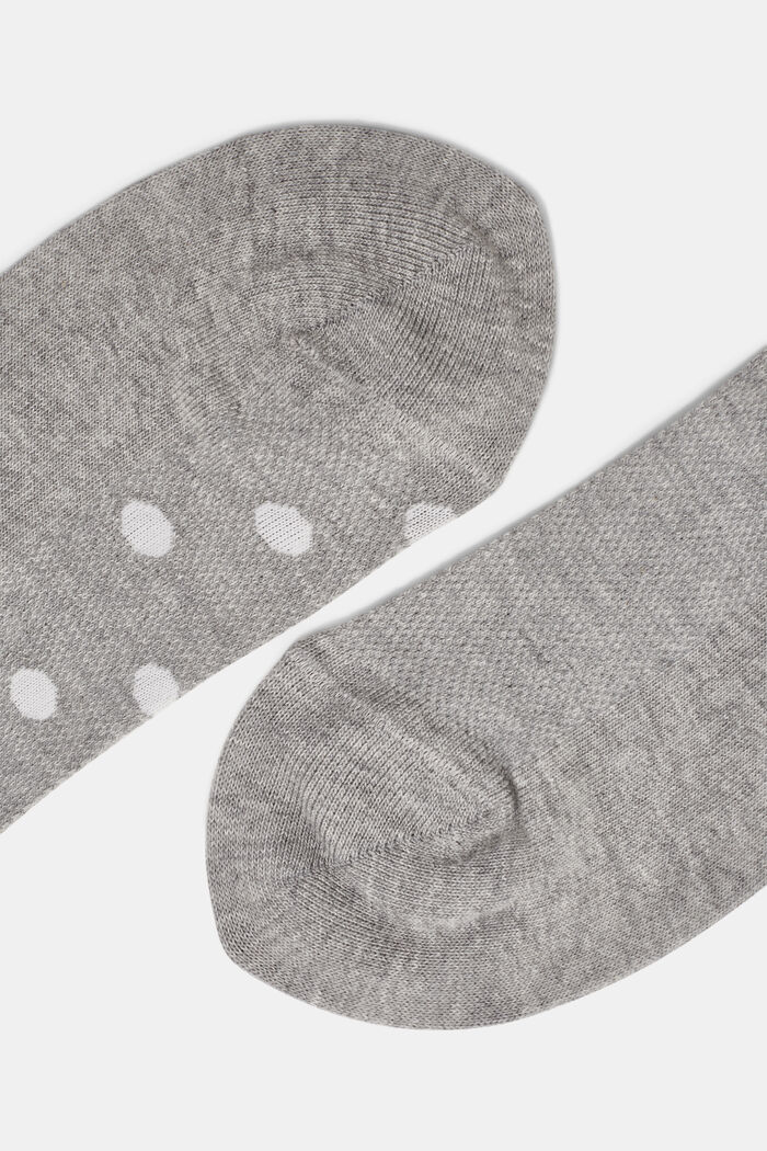 2-pack of trainer socks with mesh, organic cotton, LIGHT GREY, detail image number 1