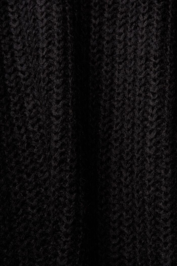 Knit cardigan with wool, BLACK, detail image number 1
