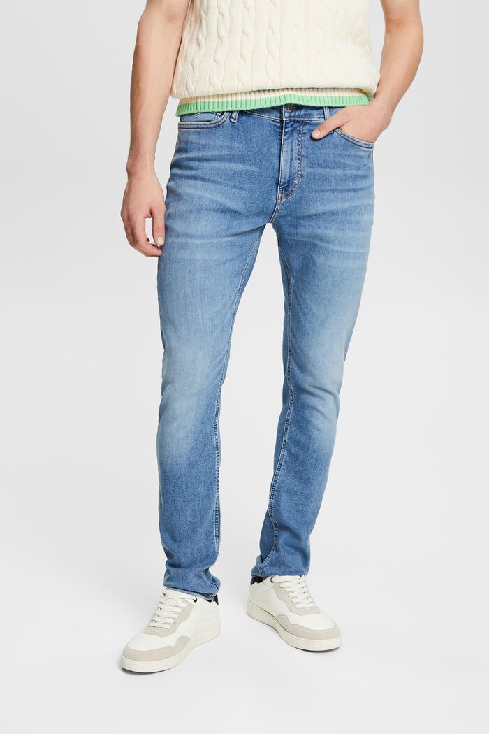 Mid-Rise Skinny Jeans, BLUE LIGHT WASHED, detail image number 0